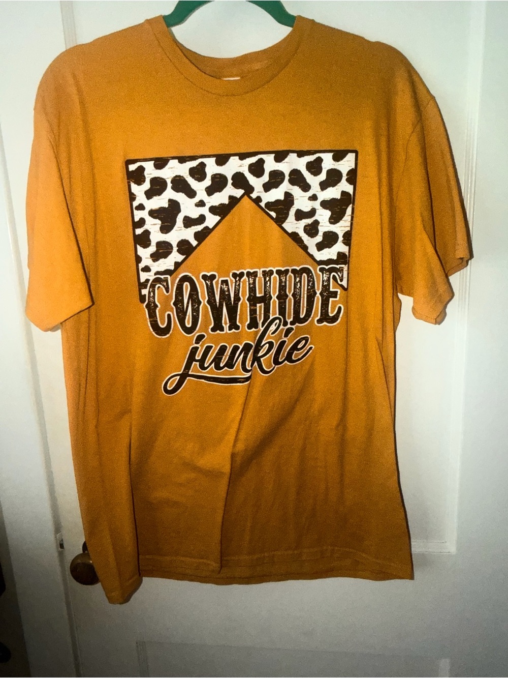 Cowhide Junkie Graphic Tee - Mustard
